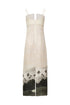 Antigüa Linen Midi Dress / Green Tropical Landscape